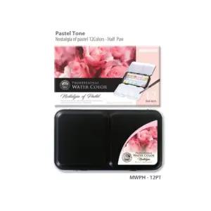 문교 수채 고체물감 노스텔지아 파스텔 12색세트