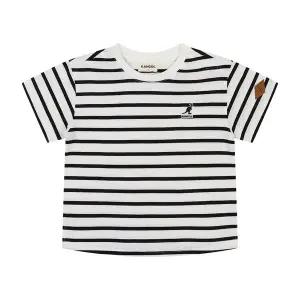 [캉골키즈](강남점)[베이비] 스트라이프 숏 슬리브 티셔츠 SB 0D10 블랙 (BSBCRT0D100BK)