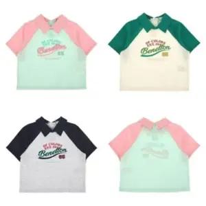 [대구백화점] [베네통키즈]래글런 와플 카라 티셔츠(QATS19631)