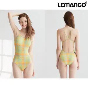 르망고 5673 아르모니에 체크 브이 숄더백 여성 원피스 수영복