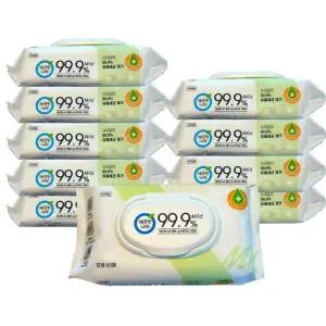 깨끗한나라 클린 손소독티슈 마일드 캡형 60매 x10팩