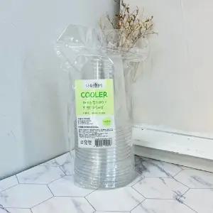 아이스컵 뚜껑 세트 14온즈(410ml)10개입/일회용/투명컵/컵과일/피크닉/카페/음료/투명/야외/가정용/슬러시