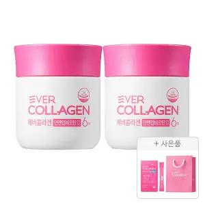 에버콜라겐 인앤업 비오틴 업 6주분, 2개 + 증정 (타임비오틴 10포 + 쇼핑백 )