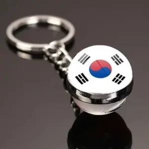 태극기키링 태극기열쇠고리 원형 야광 코리아키링 한국기념품 외국인 한국여행선물 단체선물 K문화체험