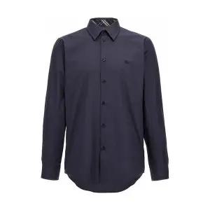 [버버리][명품] 버버리 코튼 슬림핏 인디고 남성 셔츠 8105133