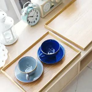 트레이 2size 나무 우드 쟁반 사각 대 소/차판/티트레이/간식/서빙/식당/가정용/카페/업소용/베이커리/손잡