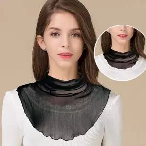 자외선 차단 목 토시 통기성 냉감 워머 메쉬 목 토시 여름 레이어드 라운드 보호대 여성넥 스카프 시스루