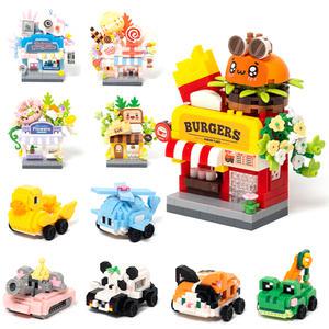 미니 입체 블록 가게 탈것 디폼블럭 놀이 미니어쳐 만들기 조립