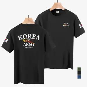 대한민국 태극기 반팔티 로카티 아미 군인반팔 AS-TIGER ARMY