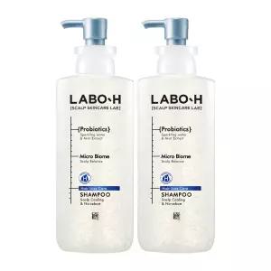 라보에이치 두피강화 클리닉 쿨링&노세범 샴푸 400ml, 2개