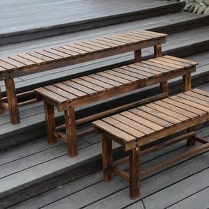 원목 정류장 카페 나무 우드 의자 식탁 긴의자 90CM 벤치