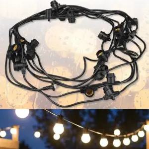 장식용 파티조명 12m 10구 줄전구 콘센트 라인 소켓 테라스 전등선 인테리어 줄등