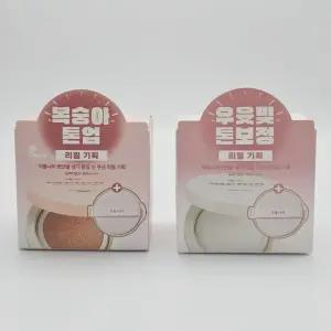 [미니쿠션증정]식물나라 뽀얀쌀 생기 톤업 선쿠션 리필기획 4종(뽀얀 화이트/생기피치/맑은보라/산뜻그린)