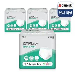 잘풀리는집 성인용 기저귀 르웨이 언더웨어 팬티형 10매 4팩 1_르웨이 플러스 대형 10매 X 4팩 MNS