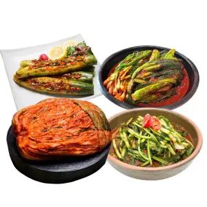 도미솔 왕비포기김치 5kg+열무김치2kg+오이통김치2kg+쪽파갓김치2kg(4종,11kg)