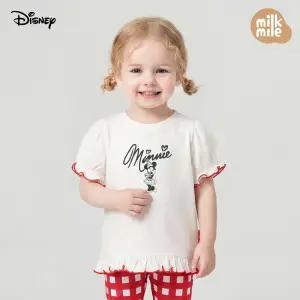 [밀크마일] [디즈니]미니마우스 플로럴퍼프티셔츠