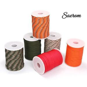 30M/50M/100M 7 코어 550 Paracord 4mm 낙하산 야외 캠핑 생존 로프 키트 우산 매는 밧줄 스트랩 빨랫줄