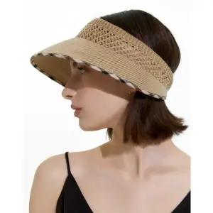 [닥스](강남점)DCHE6E108I2 [닥스 모자] 베이지 린넨 혼방 체크배색 패커블 썬캡