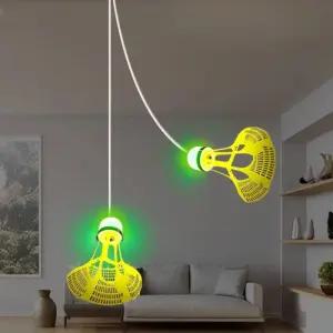 실내 배드민턴 연습기 혼자하는 테니스 자율 학습기 천장 고정 셔틀콕 홈트레이닝 초보