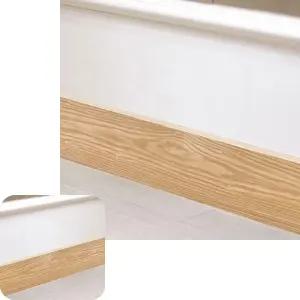 유바라 인테리어필름 걸레받이 천정몰딩시트지 오크 무늬목 포인트 WBGWD225-8cm