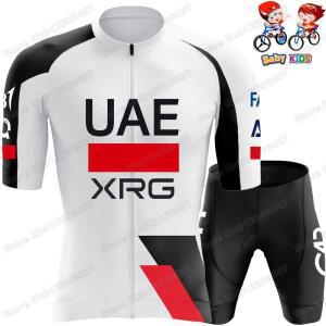 2026 어린이 UAE 팀 사이클링 저지 세트 타데이 포가차르 멕시코 아이작 델 토로 소년 의류 바이크 셔츠