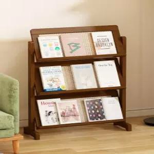 원목 다층 책 진열장 잡지꽂이 전시대 진열대 도서 수납