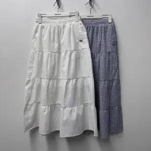 여성) 시어서커 티어드 롱 스커트ITA2SL51A