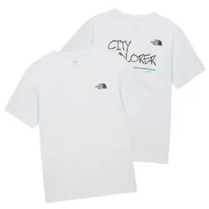 [매장판] 노스페이스 반팔티 남성 트레블러 크루넥 데일리 티셔츠 화이트 NT7US35B