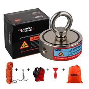 양면 인양 낚시 자석 세트 후크, 영구 NdFeB 야외 강 250KG * 2