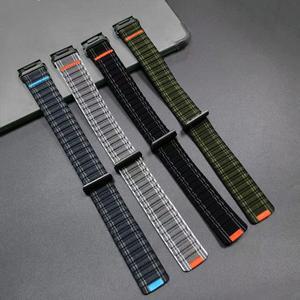 퀵핏 나일론 루프 스트랩 26mm 가민 피닉스 8 E 7 6 5플러스 브레이슬릿 디센트 Mk3i/인스팅트 3 워치 밴드