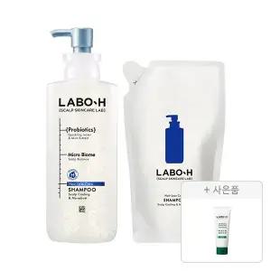 라보에이치 두피강화 클리닉 쿨링&노세범 샴푸 400ml, 1개+리필팩 400ml, 1개+증정(라보에이치 탈모케어 샴푸 두피강화 112ml, 1개)