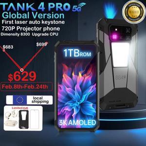 8849 탱크 4 프로 유니허츠 5G 러기드 스마트폰 36G 1TB 안드로이드 스포츠 폰 11600mAh 디멘시티8300 AMOL