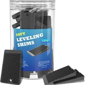 가구 수평기 50피스 병 수평을 위한 플라스틱 심 테이블 변기 냉장고 피아노용 검은색 고무 쐐기 가정 개선