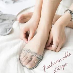 바람솔솔 우아한 레이스덧신4개세트/양말/여성/덧신/방지/덧버선/페이크/삭스/여자/구두/짧은/여름/숙녀