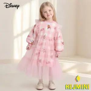 [헤이미니] [디즈니]밤비 체크프릴샤원피스