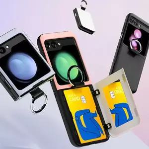 갤럭시 Z플립6/5 머큐리 마그네틱 자석 도어 범퍼 케이스 핑거 링 카드 수납