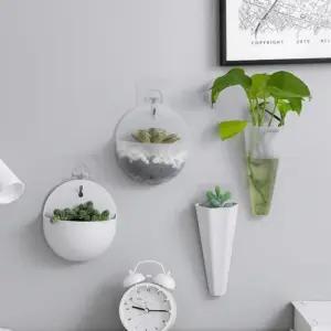 벽걸이식 화병 인테리어 북유럽 미니 빈티지 조화 투명 한송이 세트 PP