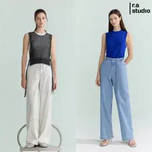 [최초가 79,000원]   와이드 벨티드 여성 데님 2종세트