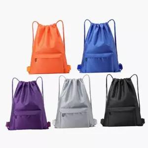 방수 백팩 경량 드로스트링 다용도 초경량 백팩 수납 가방 포켓 피트니스 아웃도어 휴대용 접이식 데일리