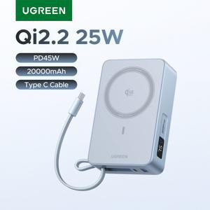 UGREEN Qi2 25W 마그네틱 보조베터리 고속 충전 20000mAh/10000mAh iPhone 17 Pro 용 휴대용 30W 45W