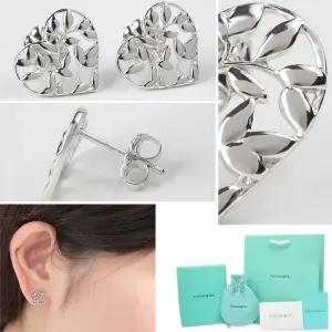 여자 티파니 올리브 리프 하트 귀걸이 이어링 실버 선물 생일 기념일 여자친구 와이프