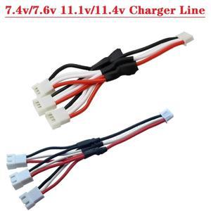 3In 1 플러그 어댑터 7.4V7.6v 11.1v11.4v 2S3S Lipo 배터리 충전 병렬 라인 케이블 3P 화이트 밸런스