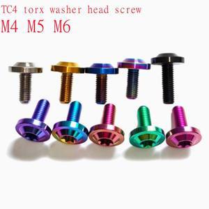 1pc 티타늄 티 볼트 M4 M5 M6X10 15 20 25 30 35 40mm Torx 헤드 나사 자전거 브레이크 레벨 스템 부품 패