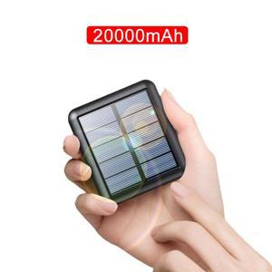 태양열 보조배터리 듀얼 USB 휴대용 충전기, 손전등 외부 예비 배터리, 아이폰   보조베터리, 20000mAh