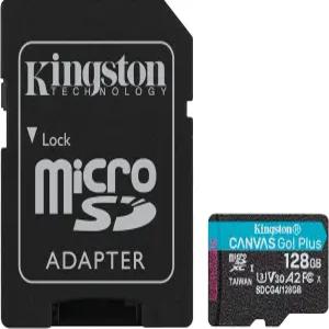 킹스턴 캔버스 Go 플러스 128GB 마이크로SD 카드 최대 200MB/s 클래스 10 UHS-I U3 V30 A2 SDCG4/128GB