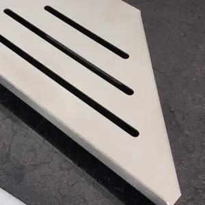 SUS304 스텐레스 삼각 코너선반 무광 욕실선반 AJBATH 스텐코너선반