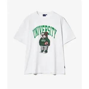 예일 YALE 유니버시티 댄 반팔티셔츠 화이트그린 YD01SS1013GN YEM1SS302AGN 372513