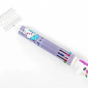 퍼플 10색볼펜 다꾸펜 캐릭터볼펜 선물용볼펜 다꾸펜 선물용볼펜