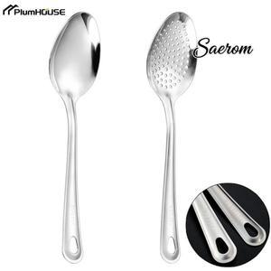스테인레스 스틸 채반 스푼 주방 소쿠리 필터 음식 천공 스키머