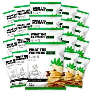 왓더파머스 글루텐프리 비건 통슬라이스 정제설탕제로 카사바칩 건강한 저당 과자 20개 39g 베이킹 케이크